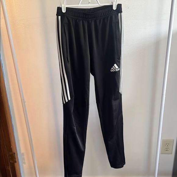 Adidas Black Sweatpants Athletic Fit - Picture 1 of 5